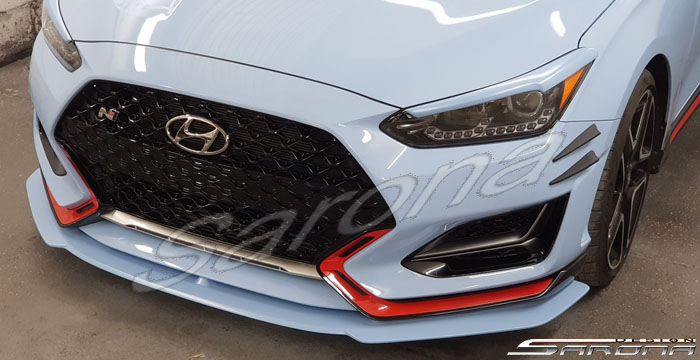 Custom Hyundai Veloster  Hatchback Front Lip/Splitter (2018 - 2020) - $325.00 (Part #HY-014-FA)